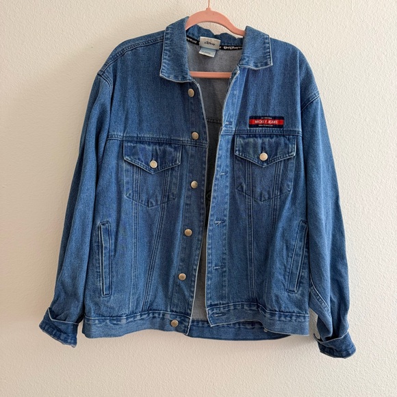 Disney Jackets & Blazers - Vintage Disney Women’s Embroidered Oversized Denim Jean Jacket Size Medium